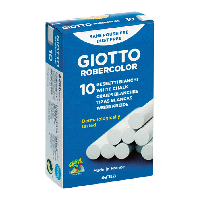 Schoolbordkrijt Giotto doos à 10 stuks wit