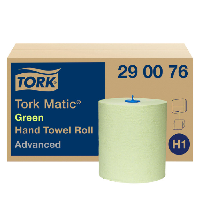 Handdoekrol Tork H1 Matic Advanced 2-laags 150m groen 290076