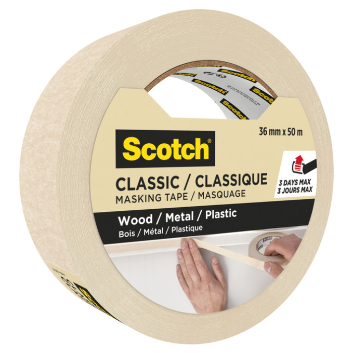 Afplaktape Scotch Classic 36mmx50m beige