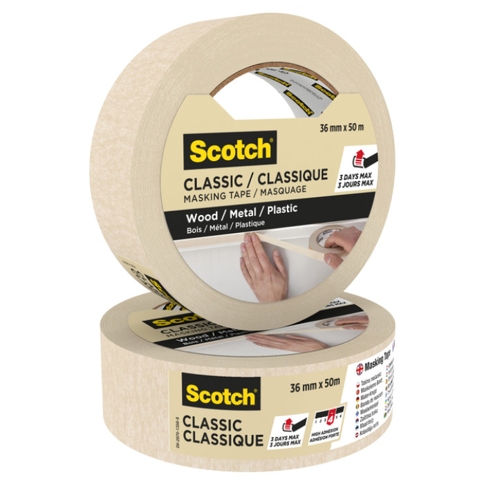 Afplaktape Scotch Classic 36mmx50m beige