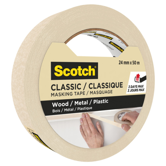 Afplaktape Scotch Classic 24mmx50m beige
