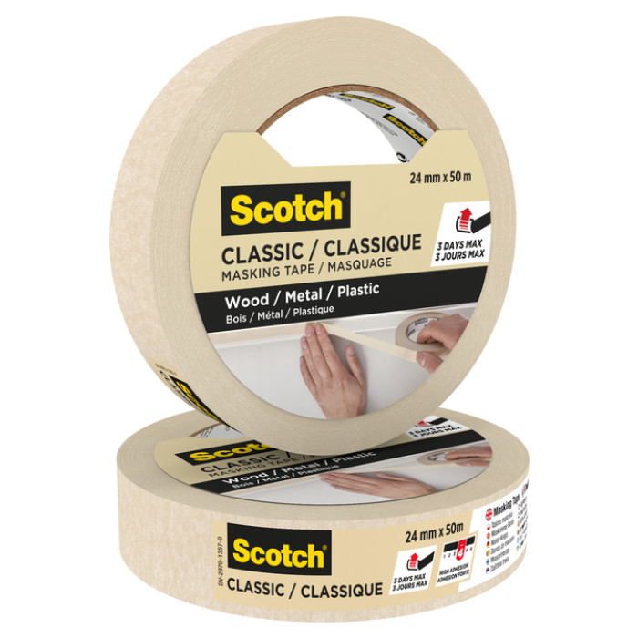 Afplaktape Scotch Classic 24mmx50m beige