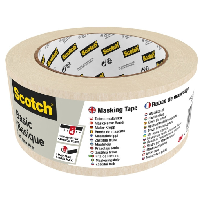 Afplaktape Scotch Basic 48mmx50m beige