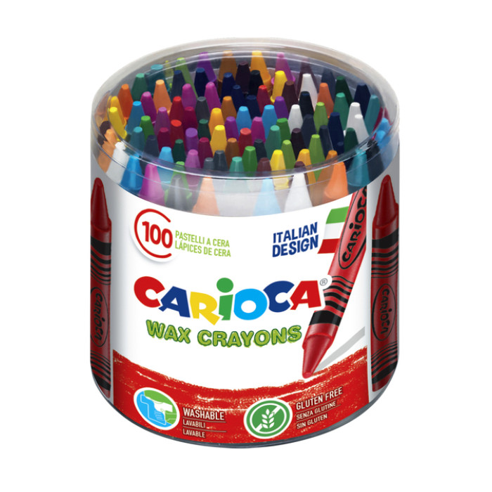 Waskrijt Carioca Maxi pot á 100 stuks assorti