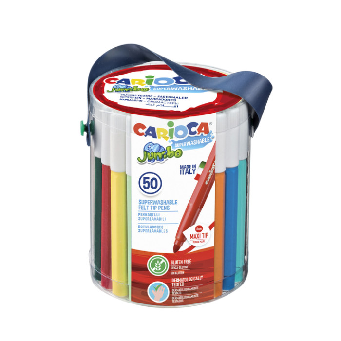 Viltstift Carioca Jumbo maxi assorti set à 50 stuks