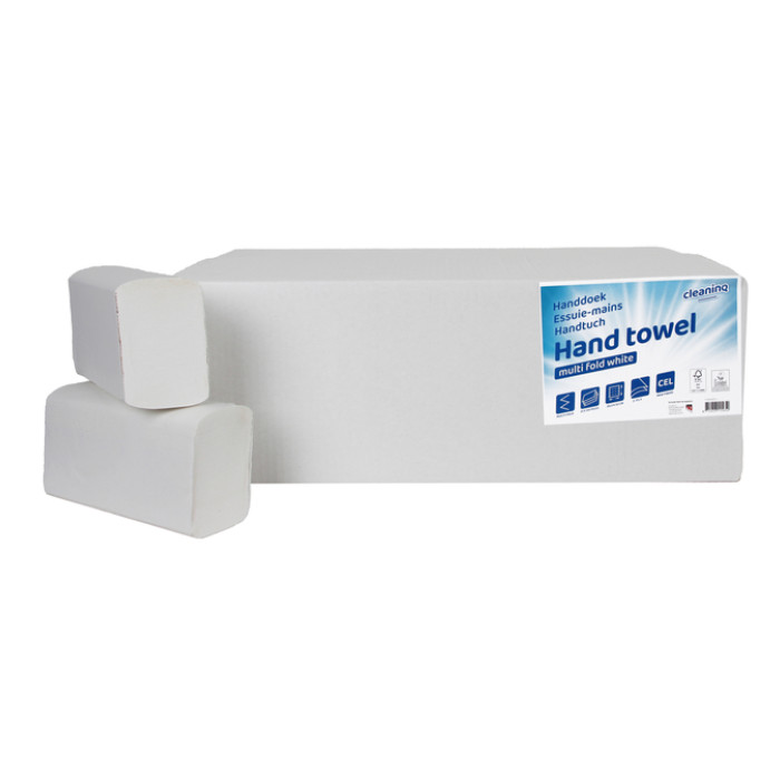 Handdoek Cleaninq I-vouw 2-laags 203x320mm 25x120st wit