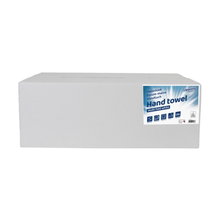 Handdoek Cleaninq I-vouw 2-laags 206x240mm 25x150st wit