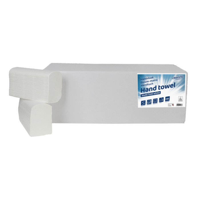 Handdoek Cleaninq I-vouw 2-laags 206x240mm 25x150st wit