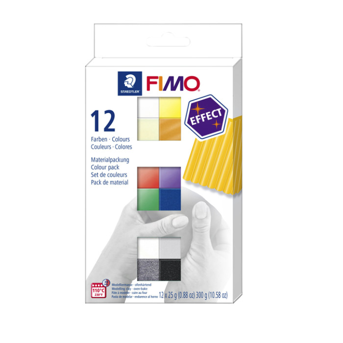 Klei Fimo  effect colour pak à 12 basis kleuren