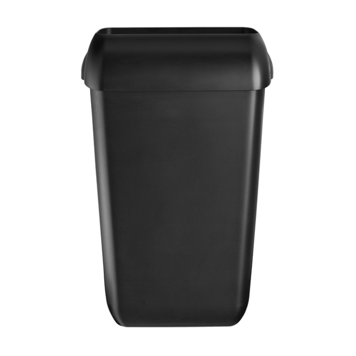 Afvalbak Quartzline open inworp 23 liter zwart 441452