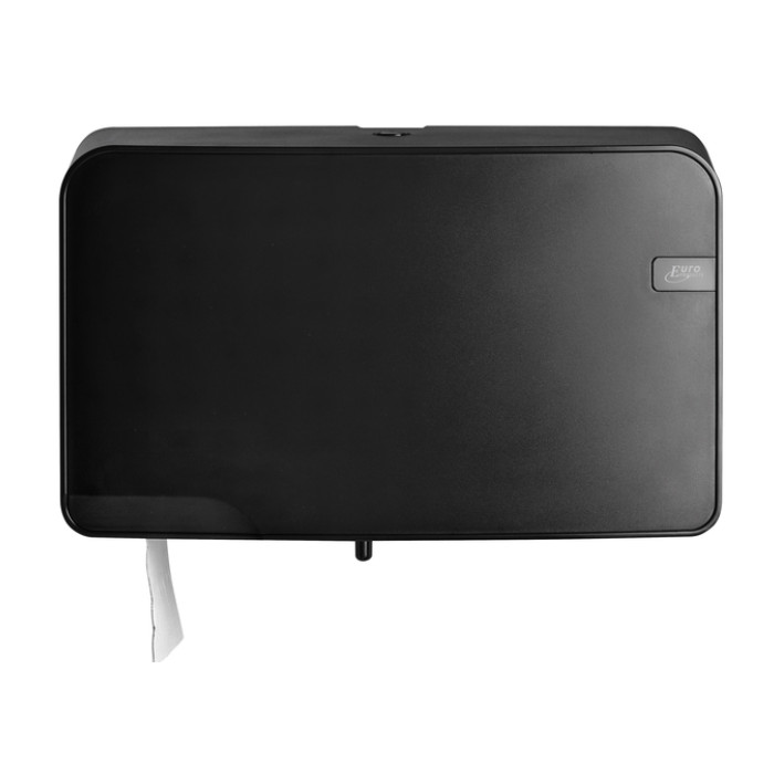 Toiletpapierdispenser Quartzline Q5 jumbo klein duo zwart 441057
