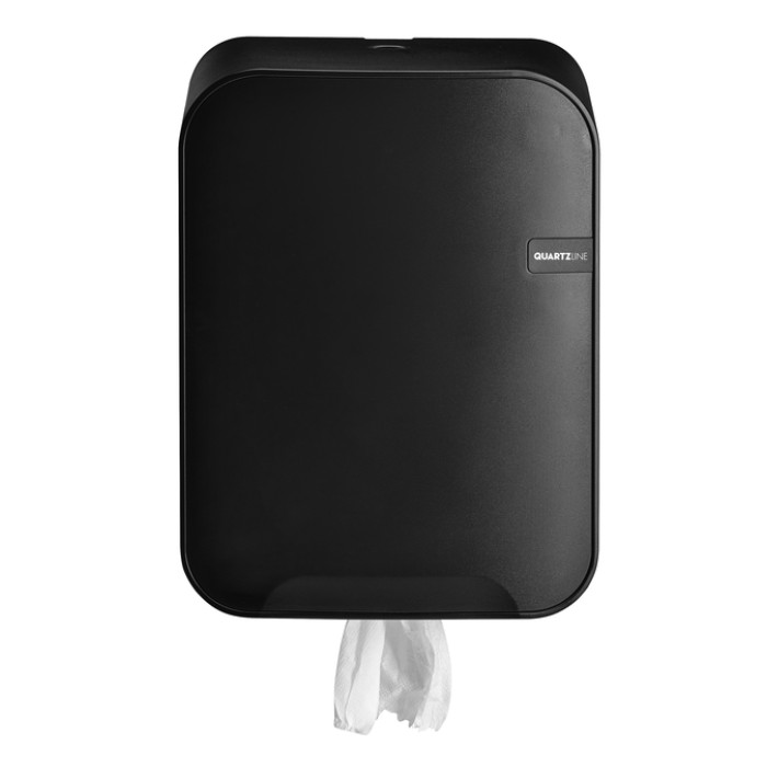 Poetspapierdispenser Quartzline Q16 medium zwart 441154