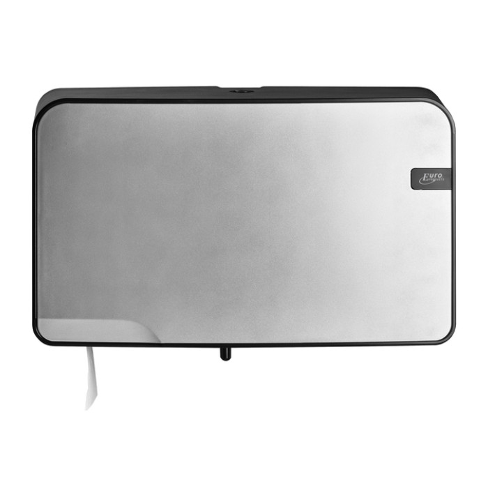 Toiletpapierdispenser Quartzline Q5 jumbo klein duo zilver 441097