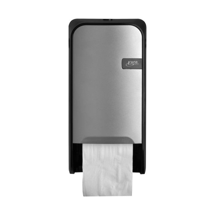 Toiletpapierdispenser Quartzline Q1 systeemrol duo zilver 441091