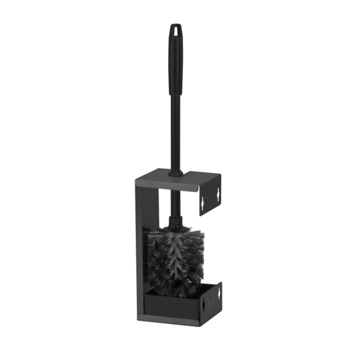Toiletborstelset Quartzline rvs zwart 448951