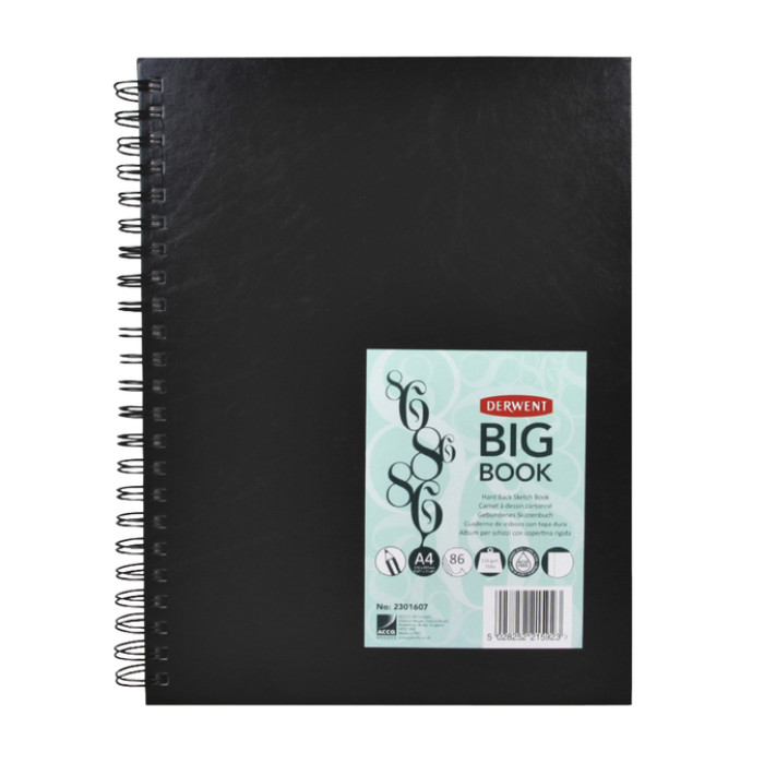 Schetsboek Derwent Big Book A4 harde kaft