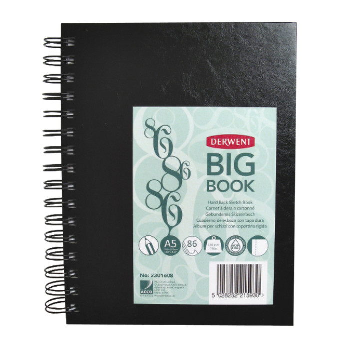 Schetsboek Derwent Big Book A5 harde kaft