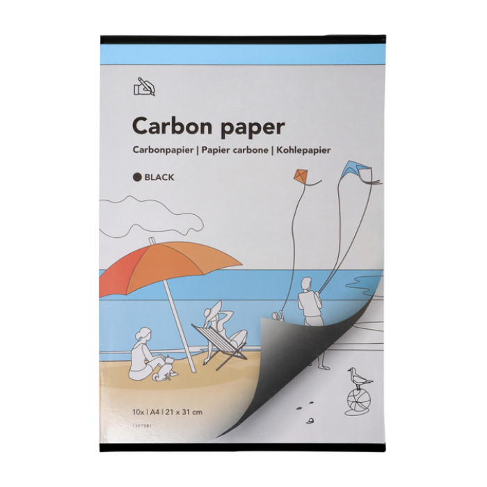 Carbonpapier Qbasic A4 21x31cm 10x zwart