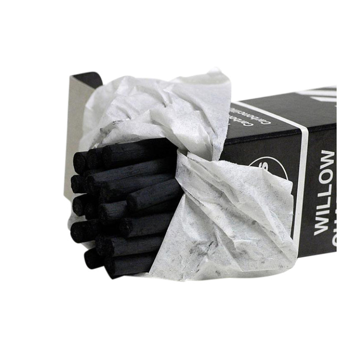 Houtskool Coates 5-6mm doos à 25 stuks