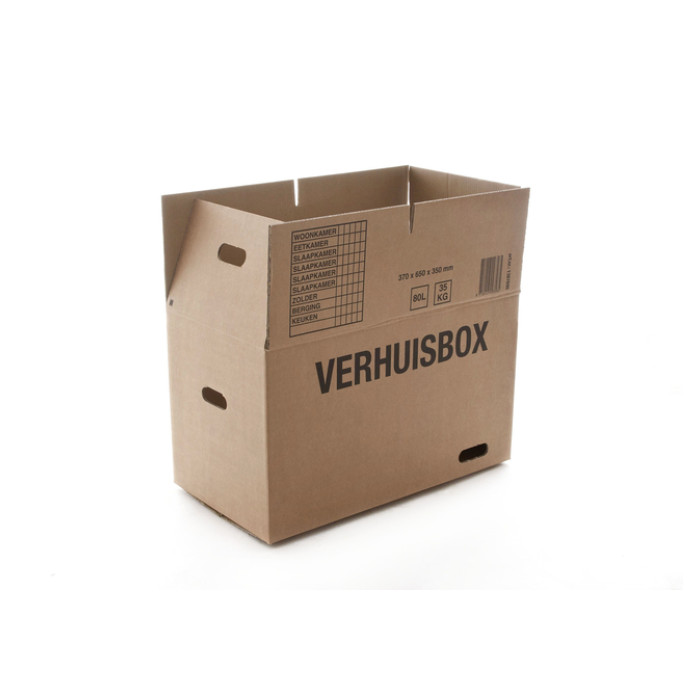 Verhuisdoos IEZZY 370x650x350 dubbelgolf bruin 7mm
