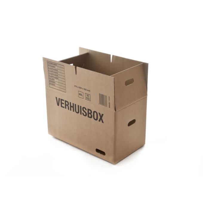 Verhuisdoos IEZZY 370x650x350 dubbelgolf bruin 7mm