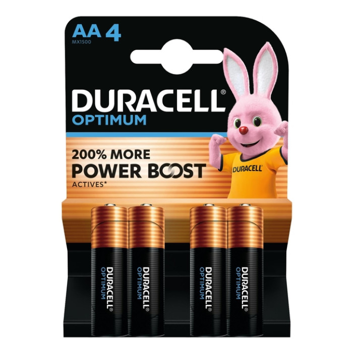 Batterij Duracell Optimum 4x AA