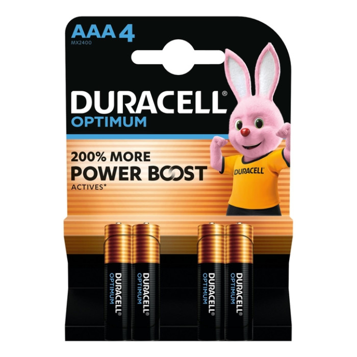 Batterij Duracell Optimum 4x AAA