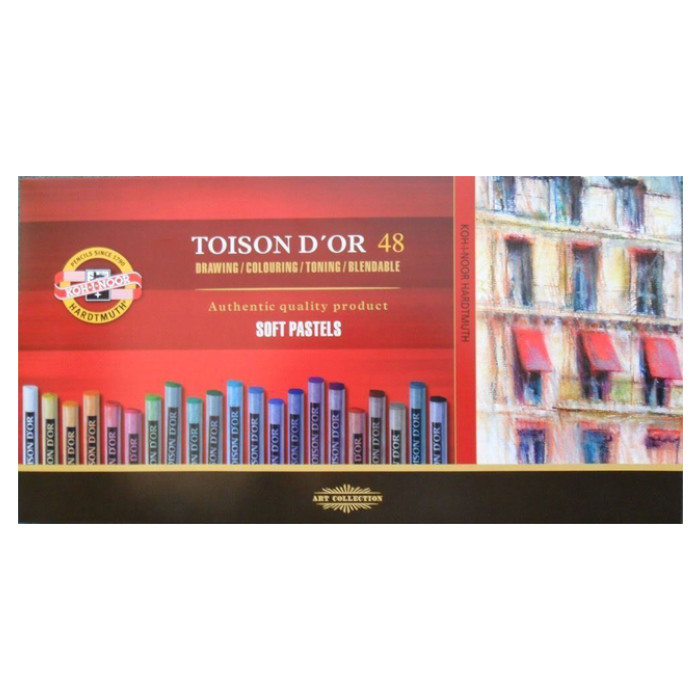 Pastelkrijt Koh-I-Noor Toison 8516 rond 48 stuks assorti