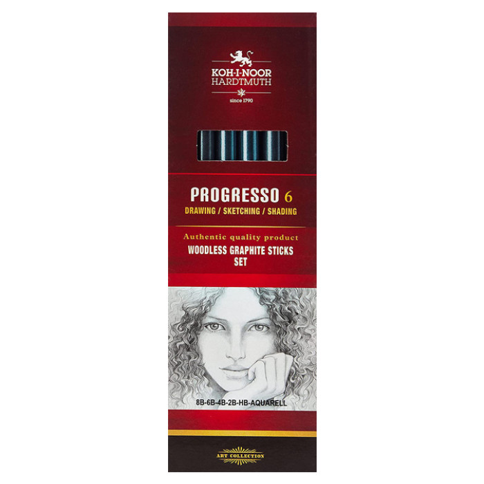 Grafietstift  Koh-I-Noor progresso 8915 HB 8B + aqua