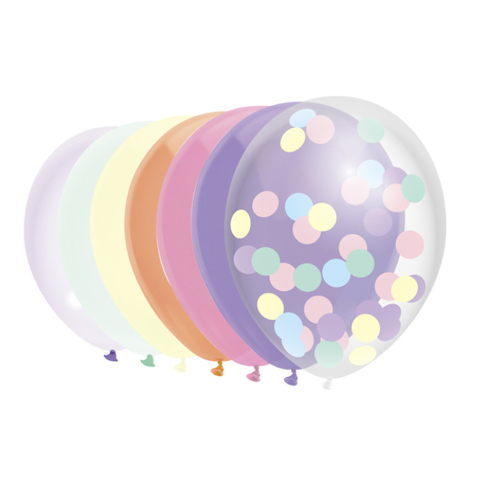 Ballon Haza uni 30cm 10 stuks pastel assorti
