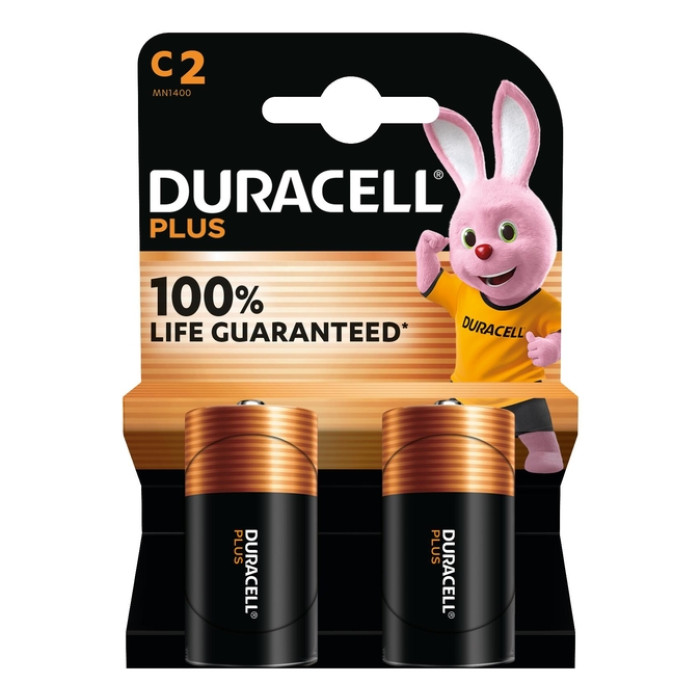 Batterij Duracell Plus 2x C
