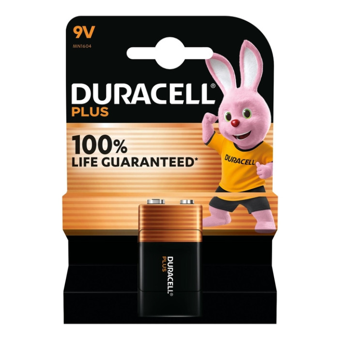 Batterij Duracell Plus 1x 9Volt