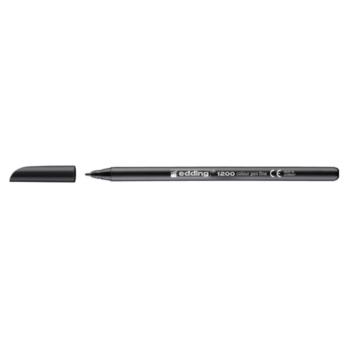 Fineliner edding 1200 001 fijn zwart blister à 3 stuks
