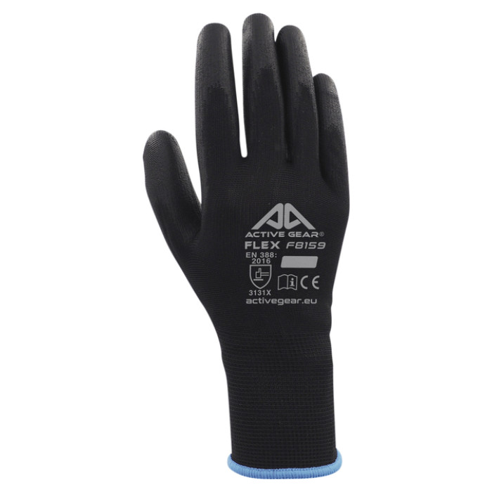 Handschoen ActiveGear grip PU-flex zwart large