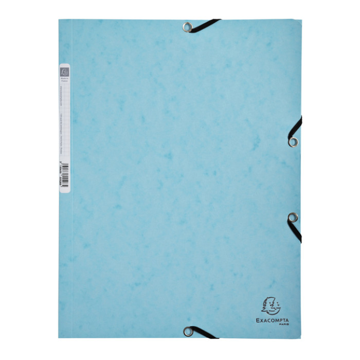 Elastomap Exacompta Aquarel A4 3 kleppen 400gr glanskarton assorti