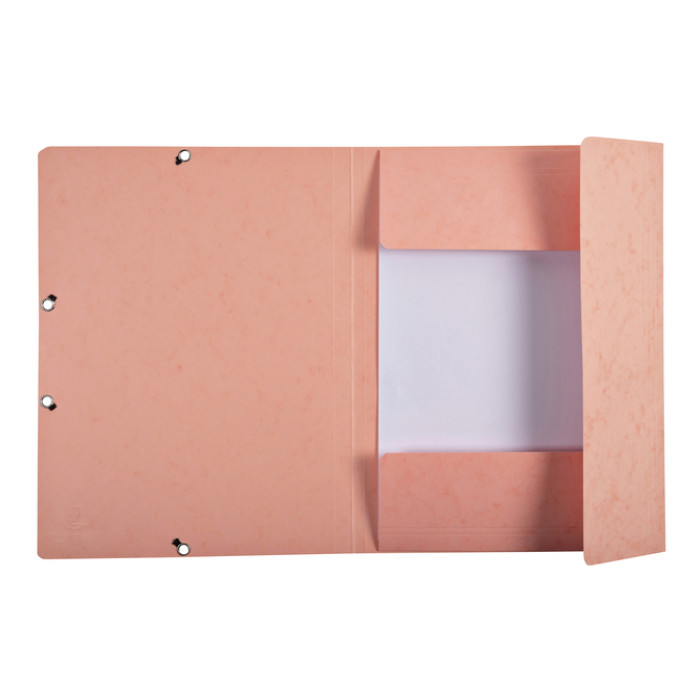 Elastomap Exacompta Aquarel A4 3 kleppen 400gr glanskarton roze