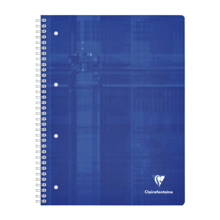 Collegeblok Clairefontaine Studium A4+ ruit 5x5mm 4-gaats 80 pagina's assorti