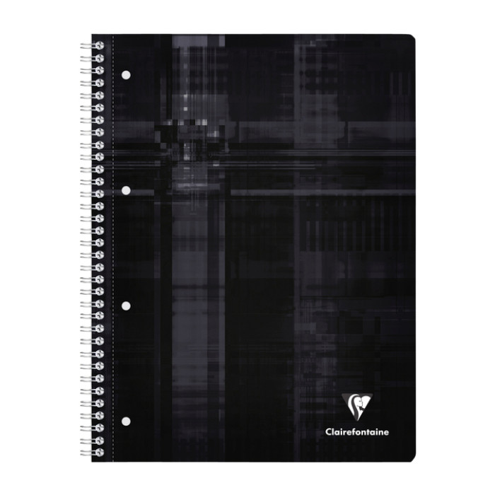 Collegeblok Clairefontaine Studium A4+ ruit 5x5mm 4-gaats 80 pagina's assorti