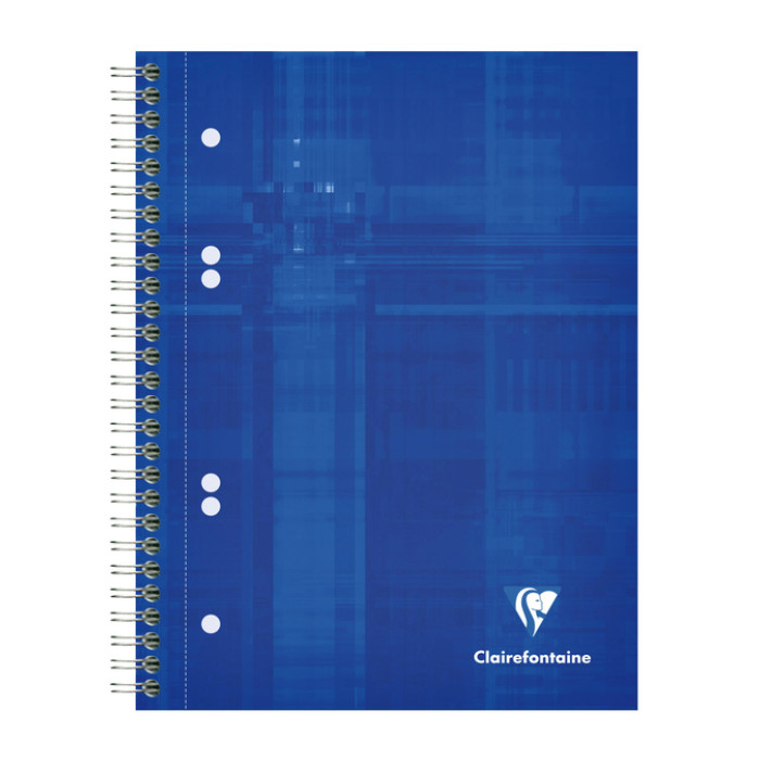 Collegeblok Clairefontaine Studium A5+ ruit 5x5mm 6-gaats 80 pagina's assorti