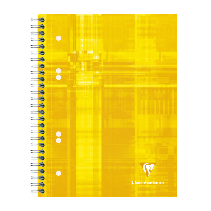 Collegeblok Clairefontaine Studium A5+ ruit 5x5mm 6-gaats 80 pagina's assorti