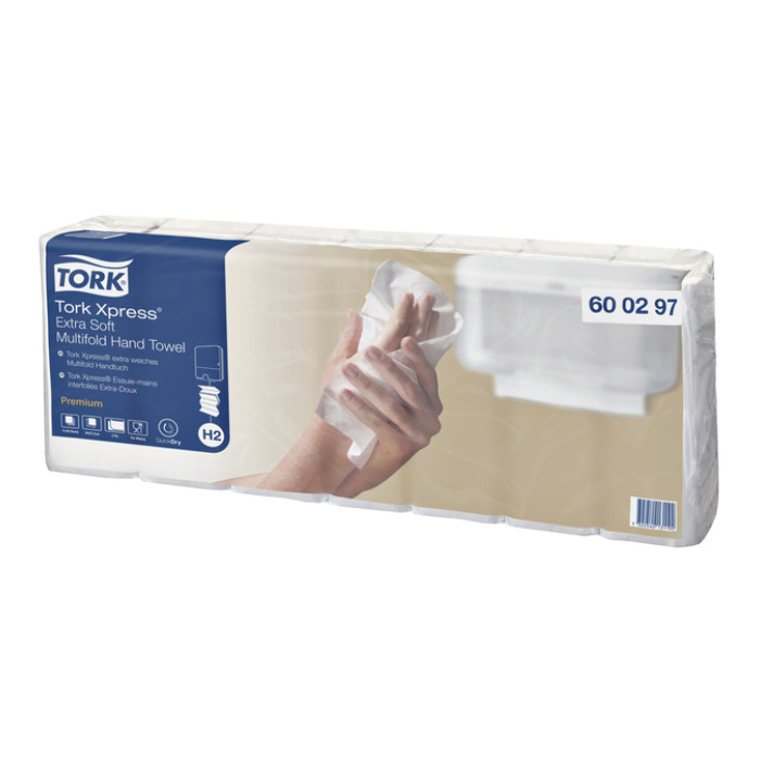 Handdoek Tork H2 Xpress Premium multifold 2-laags 212x340mm 7x100 vel wit 600297