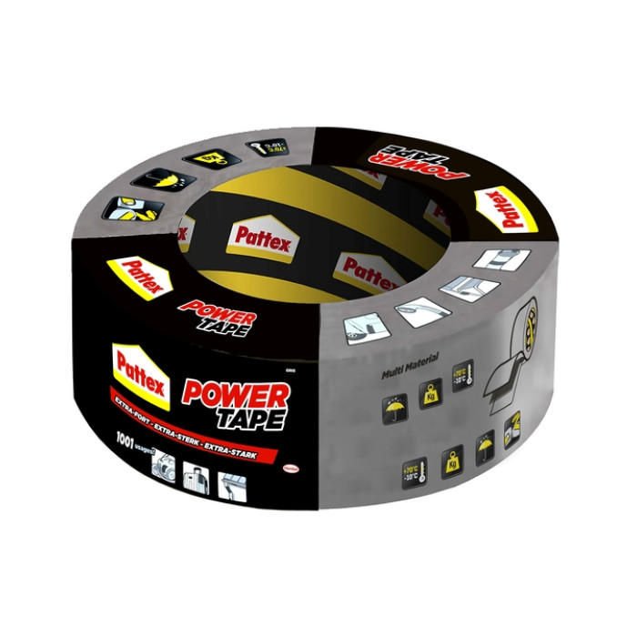Plakband Pattex Power Tape 50mmx50m grijs