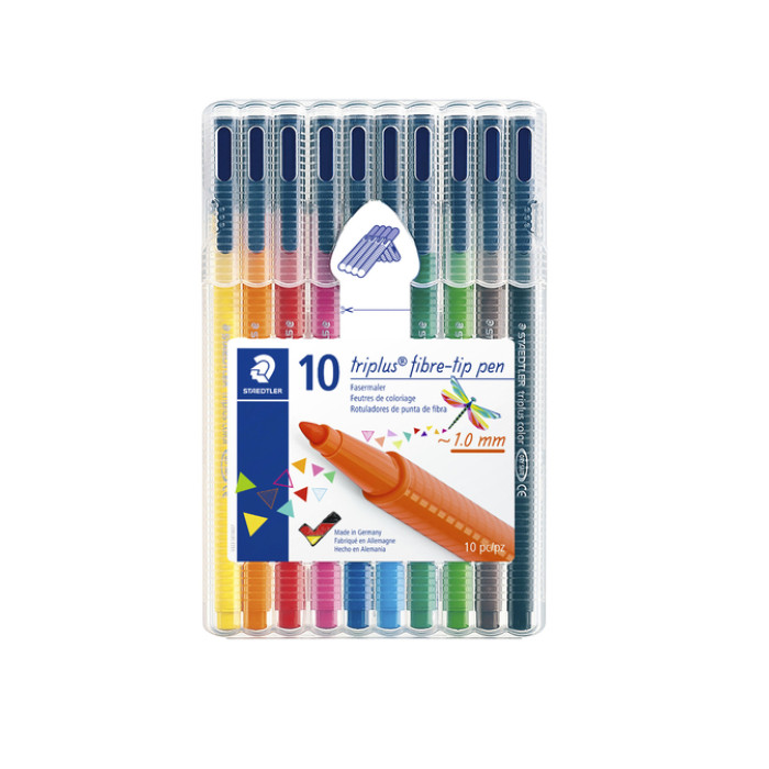 Kleurstift Staedtler 323 Triplus color à 10 stuks assorti