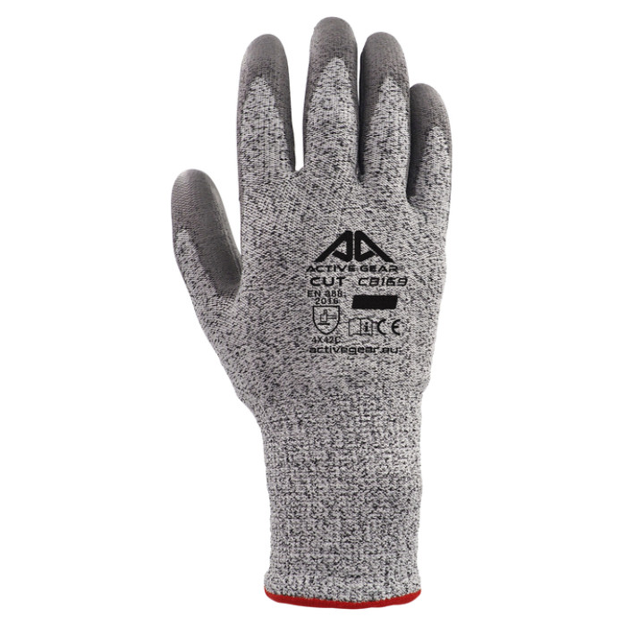 Handschoen ActiveGear snijbestendig grijs 9/L