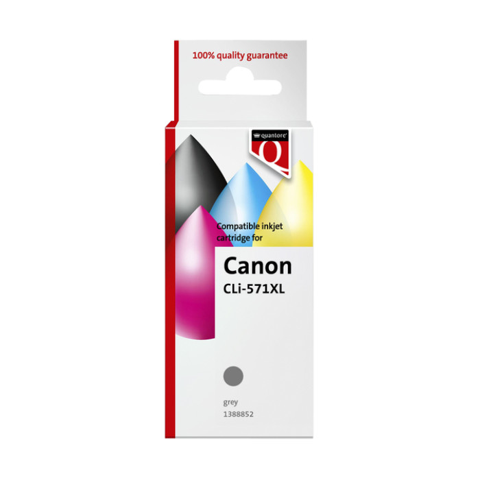 Inktcartridge Quantore alternatief tbv Canon CLI-571XL grijs
