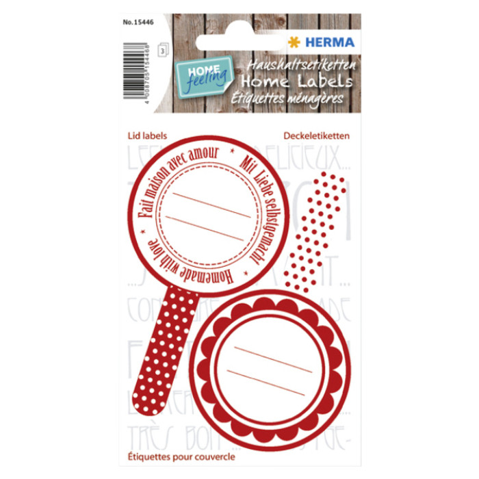 Etiket HERMA 15446 keuken new look rood