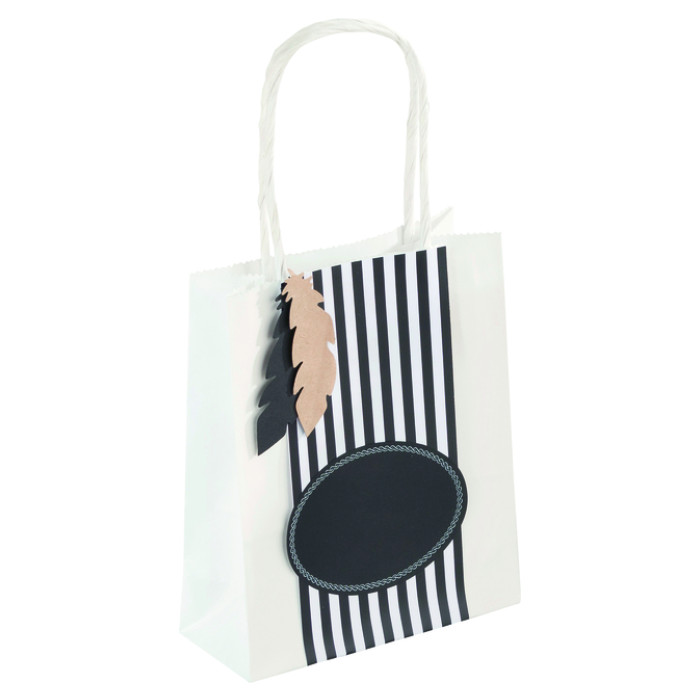 Tas met handvat Folia kraftpapier 110gr 12x15x5.5cm 20 stuks wit