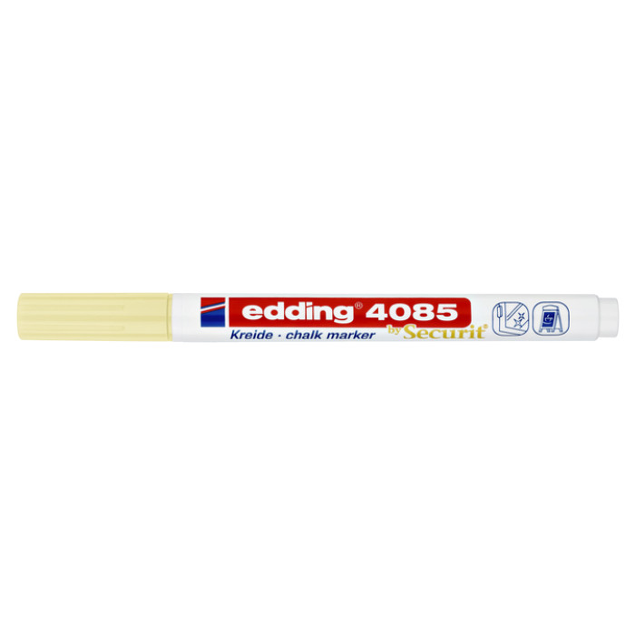 Krijtstift edding 4085 by Securit rond 1-2mm pastel geel