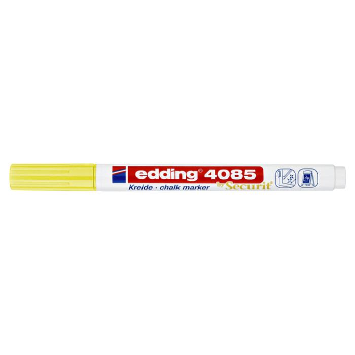 Krijtstift edding 4085 by Securit rond 1-2mm neon geel