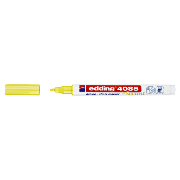 Krijtstift edding 4085 by Securit rond 1-2mm neon geel